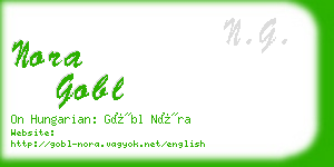 nora gobl business card